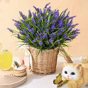 Waipfaru fake lavender shrubs ideal for porch or patio decor