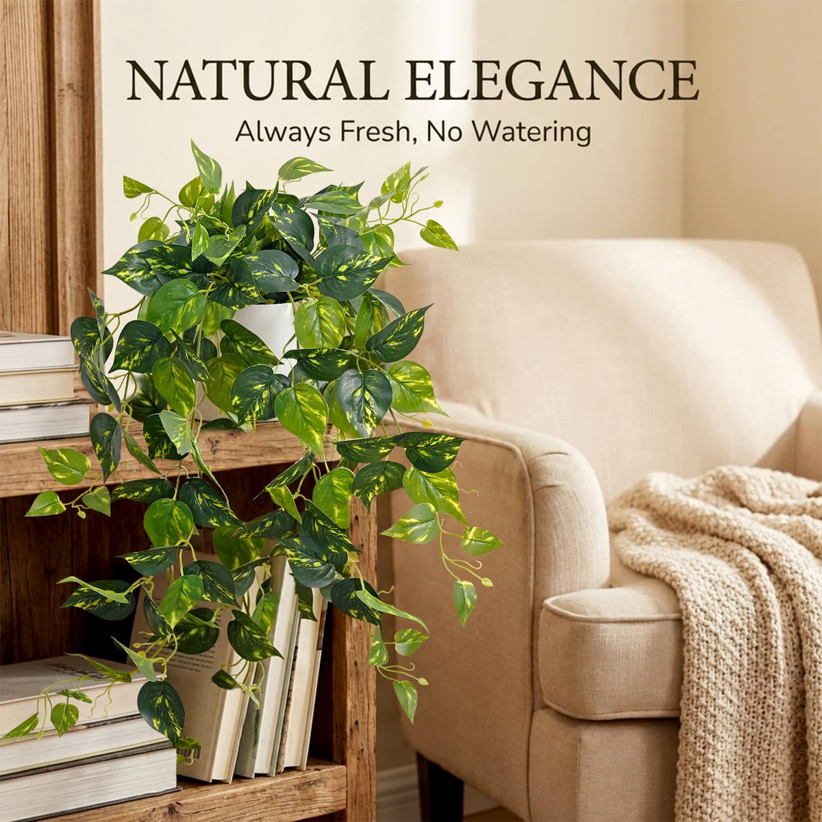 Waipfaru hanging pothos 86 cm adds vertical greenery