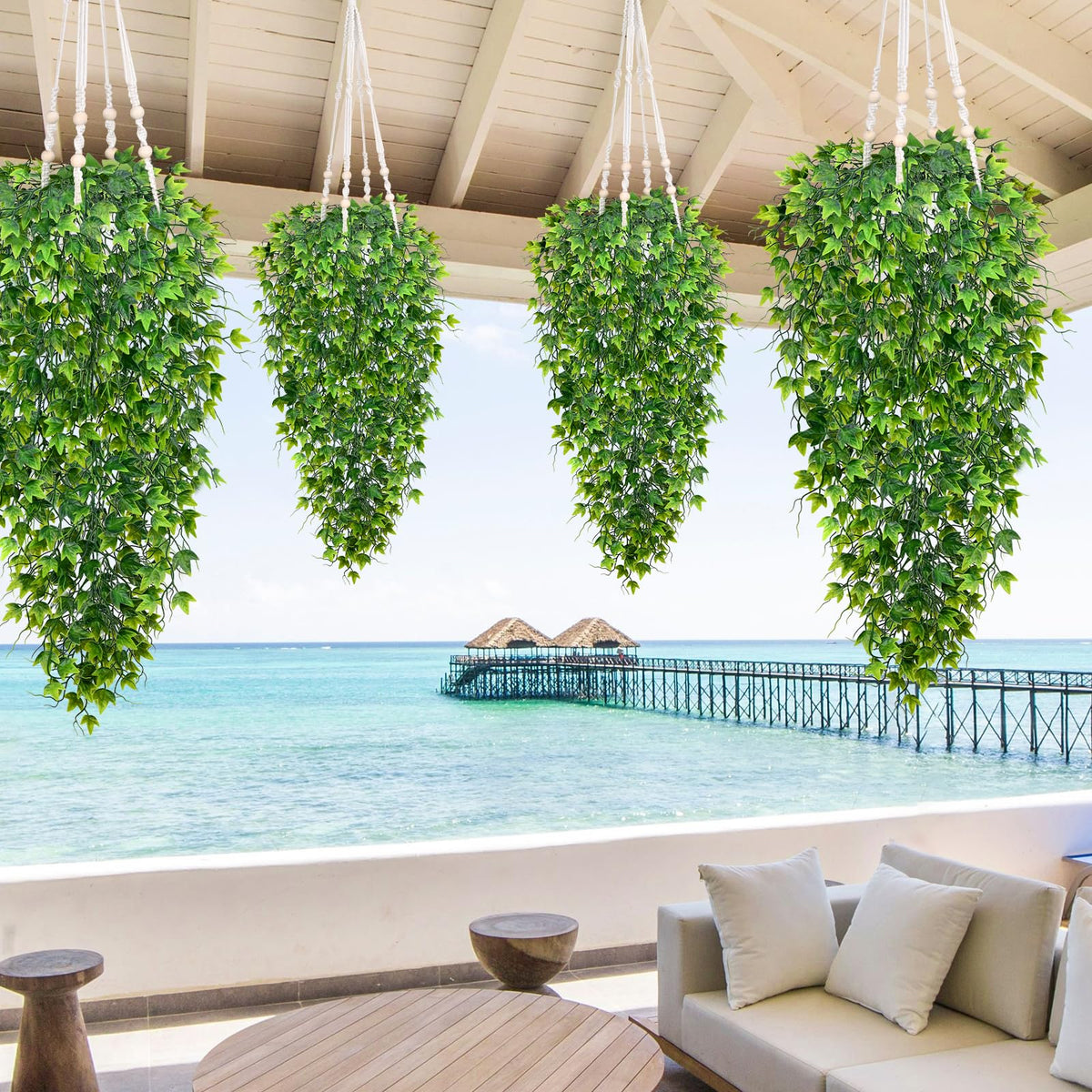 Waipfaru five-branch bunch hanging plants styled for flexible room decoration.
