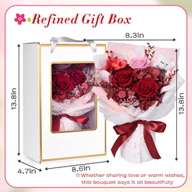 Waipfaru forever rose bouquet in red, elegant display for home decor.