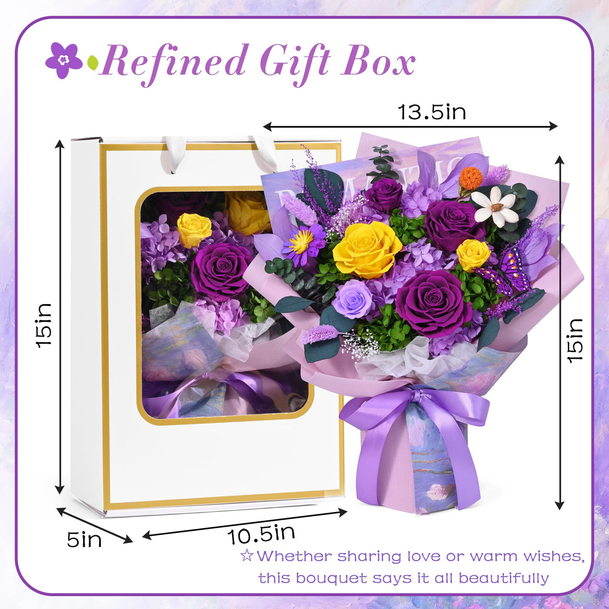 Waipfaru forever rose close-up in gift box, lasting charm.