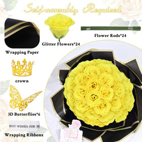 Waipfaru glitter rose butterflies crown adds whimsical accents for celebrations