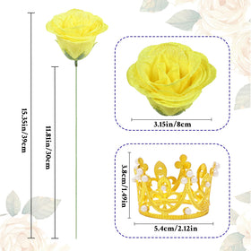 Waipfaru glitter roses ribbon wrapping for an elegant gift presentation