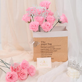 Gift-ready Waipfaru Glitter Roses Bouquet for birthdays and celebrations