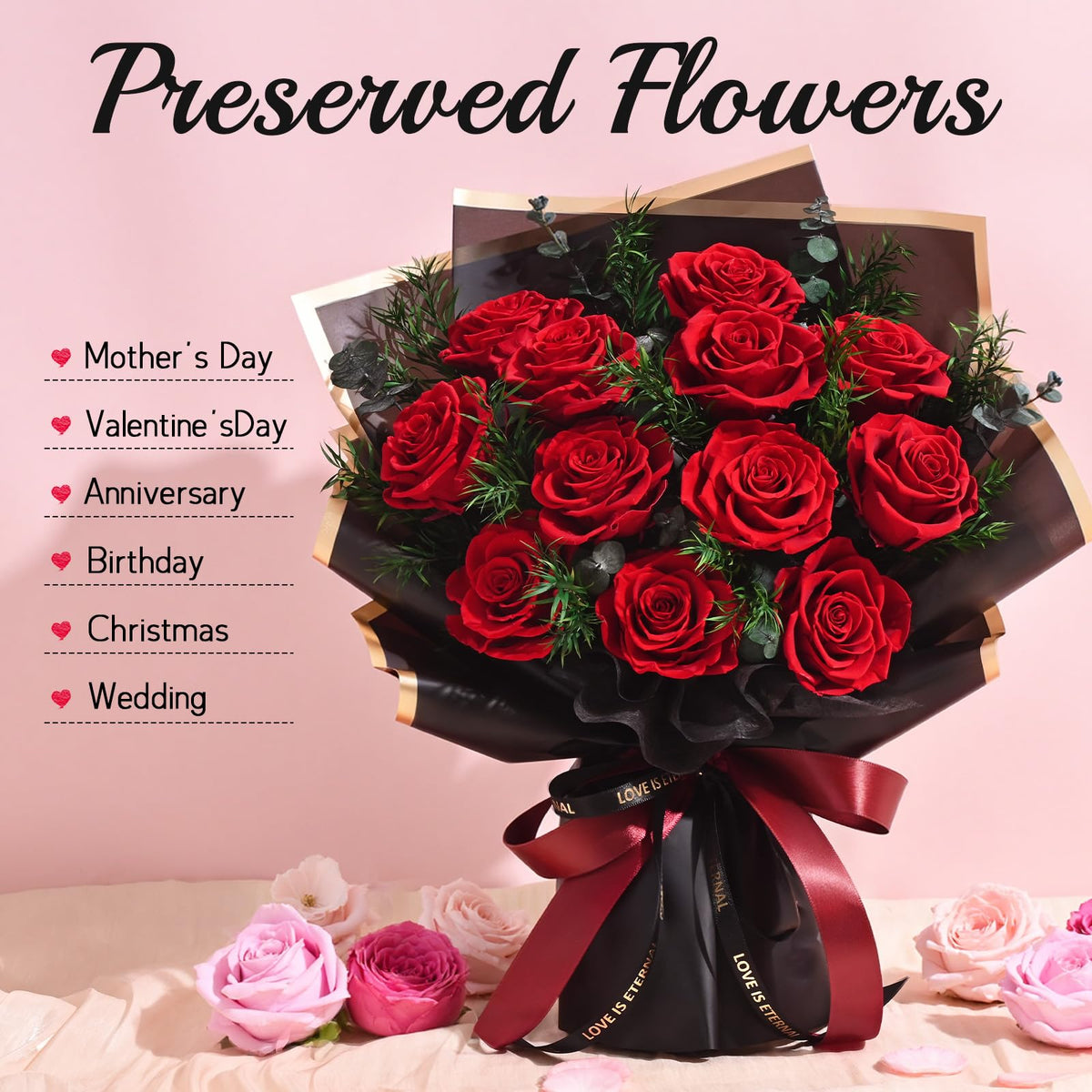 Waipfaru hand-drawn rose card adds a romantic personal touch