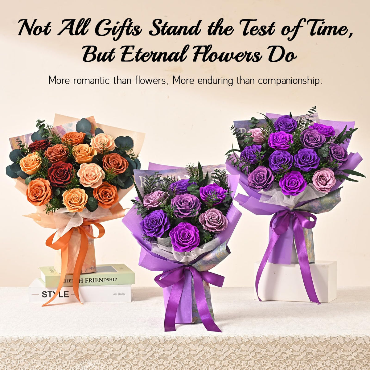 Waipfaru hand-drawn card with roses for a romantic greeting