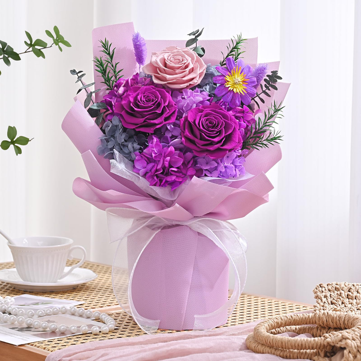 Waipfaru handcrafted bouquet shows artisanal detail for elegant decor.