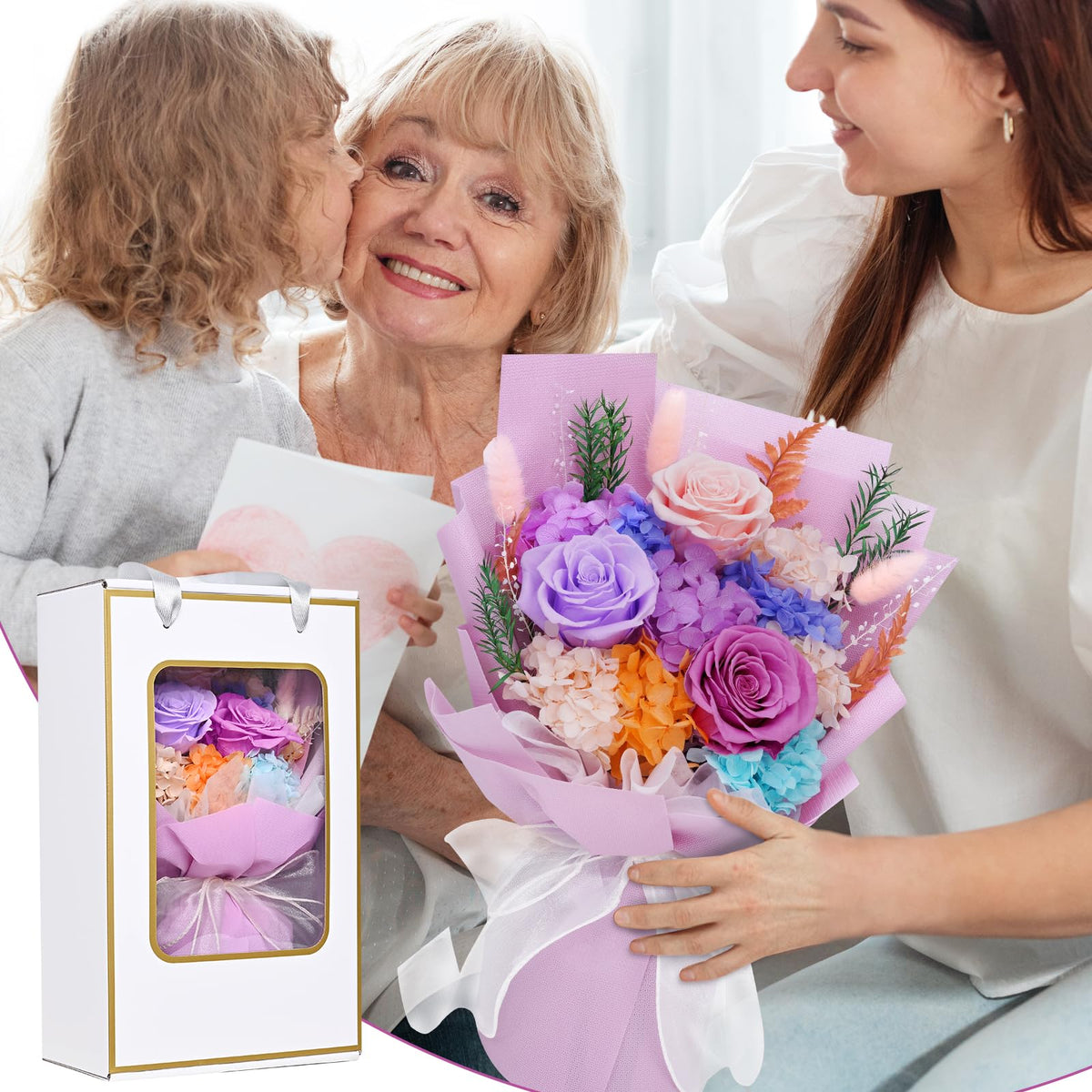 Waipfaru handcrafted roses and hydrangeas for an elegant display