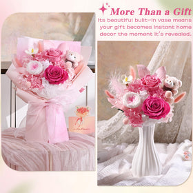 Waipfaru home decor bouquet enhances room ambiance.