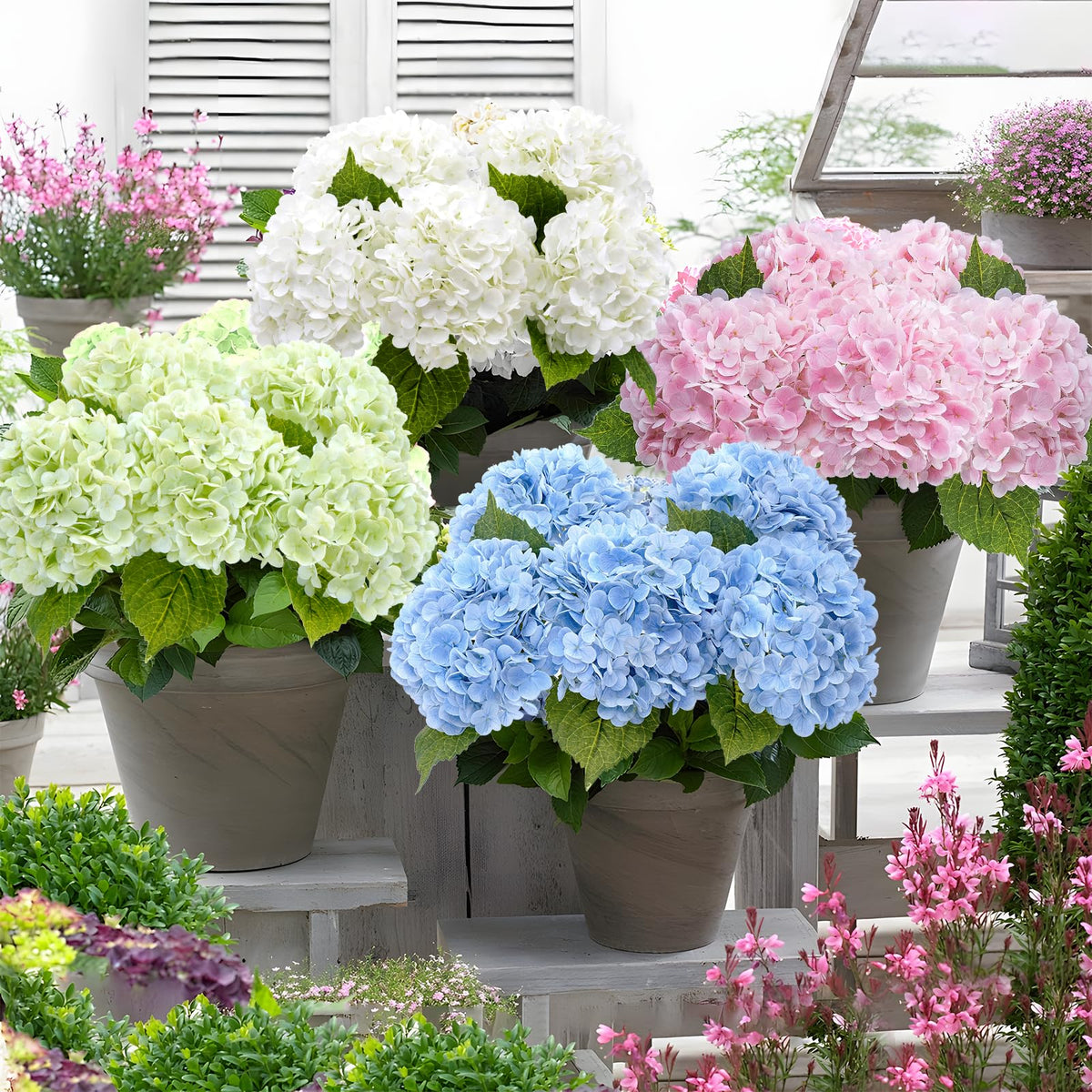 Waipfaru Latex hydrangea stem with iron core provides easy shaping.