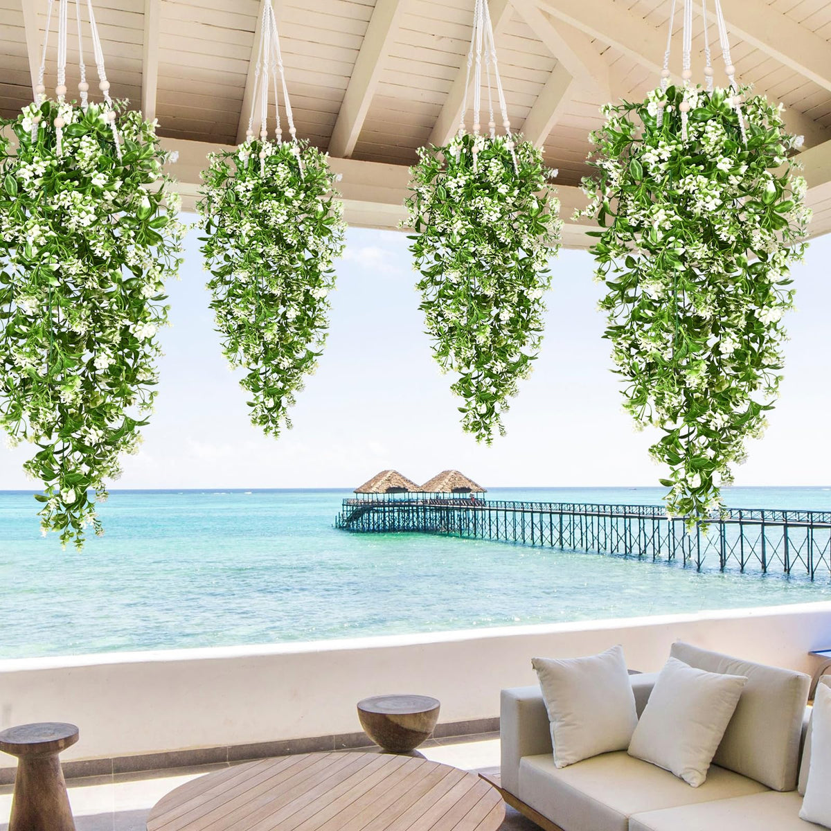 Waipfaru indoor-outdoor faux vines for porch or balcony