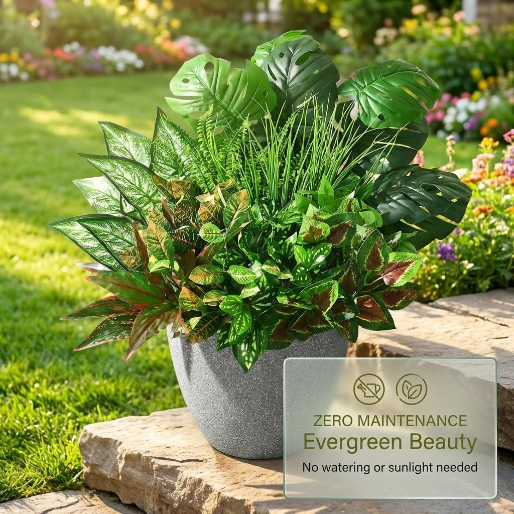 Waipfaru 10-piece large greens collection provides versatile decor options.