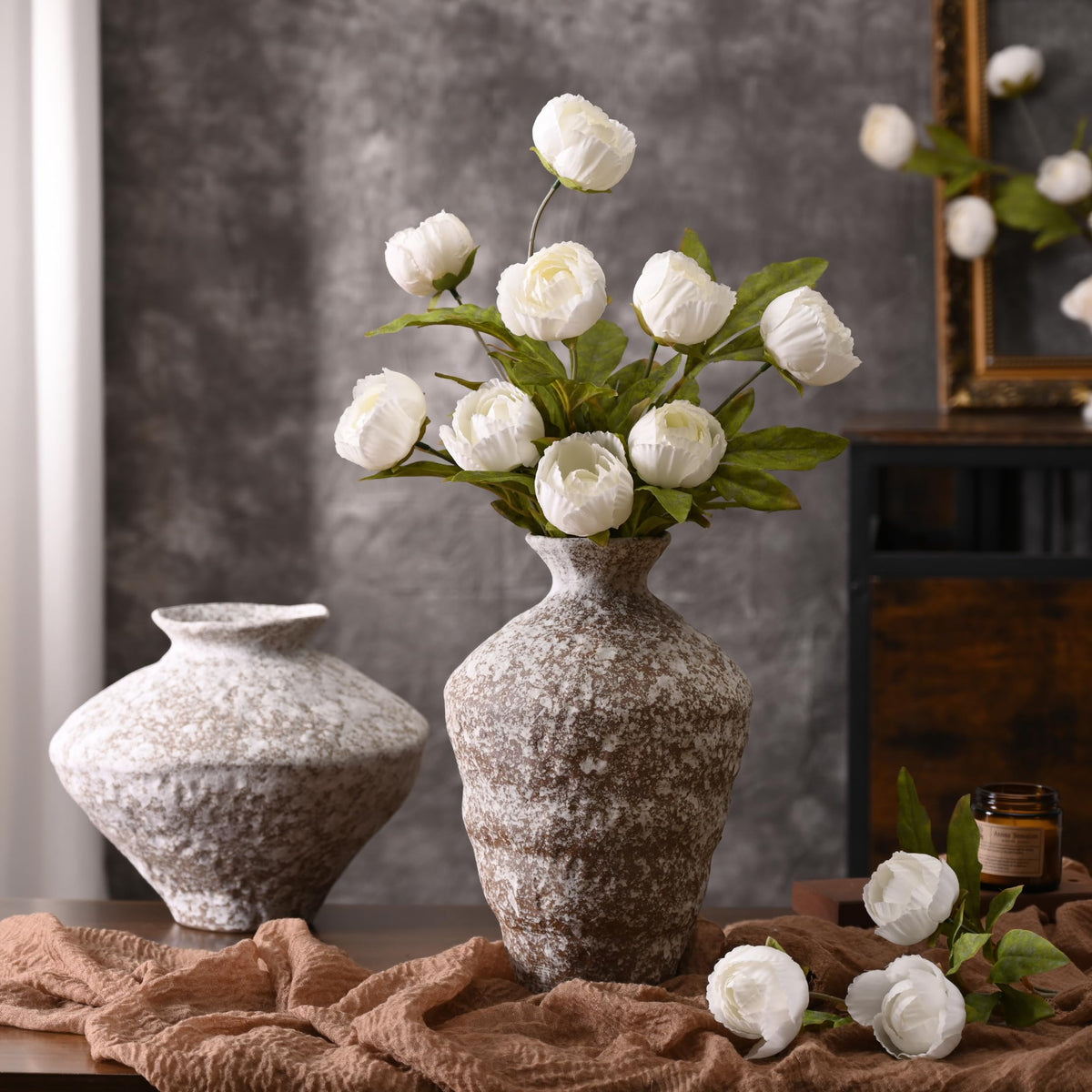 Waipfaru office decor silk peonies brighten spaces with minimal upkeep.