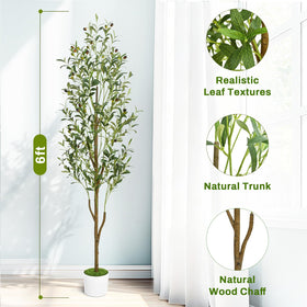 Waipfaru olive-tree branch detail showcases glossy silk fruits and lifelike texture