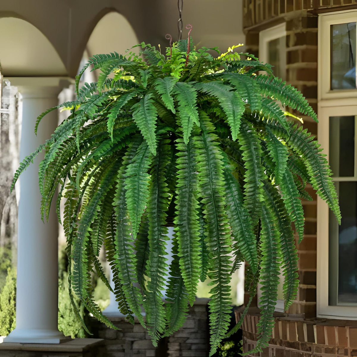 Waipfaru faux greenery ideal for porches, patios, entryways.