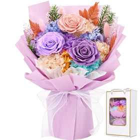 Waipfaru pink preserved bouquet in gift box, ready to gift