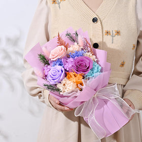 Waipfaru pink preserved flowers light up any room