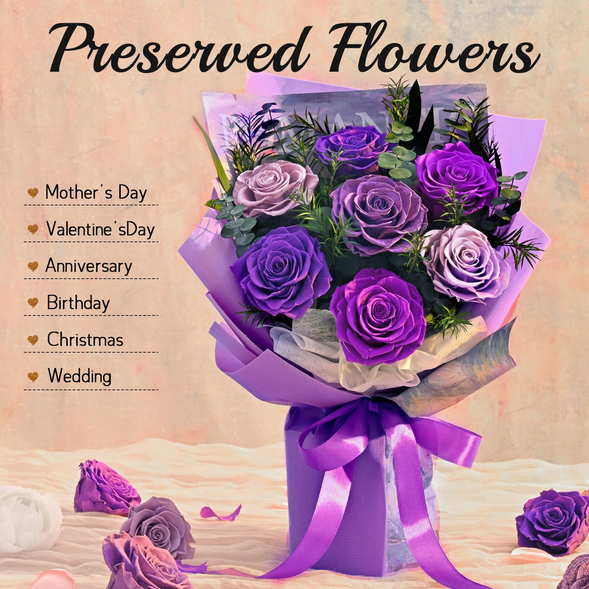 Waipfaru maintenance-free preserved roses stay vibrant with minimal care