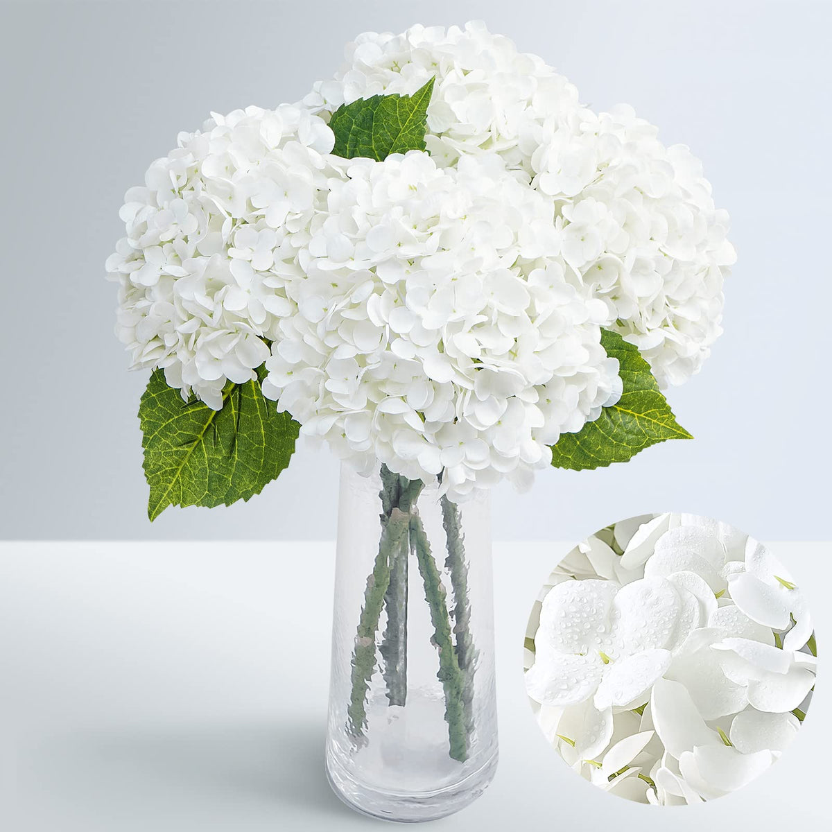 Waipfaru Real Touch Hydrangea flowers, four-piece set, for year-round decor