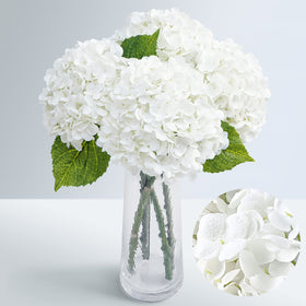 Waipfaru Real Touch Hydrangea flowers, four-piece set, for year-round decor