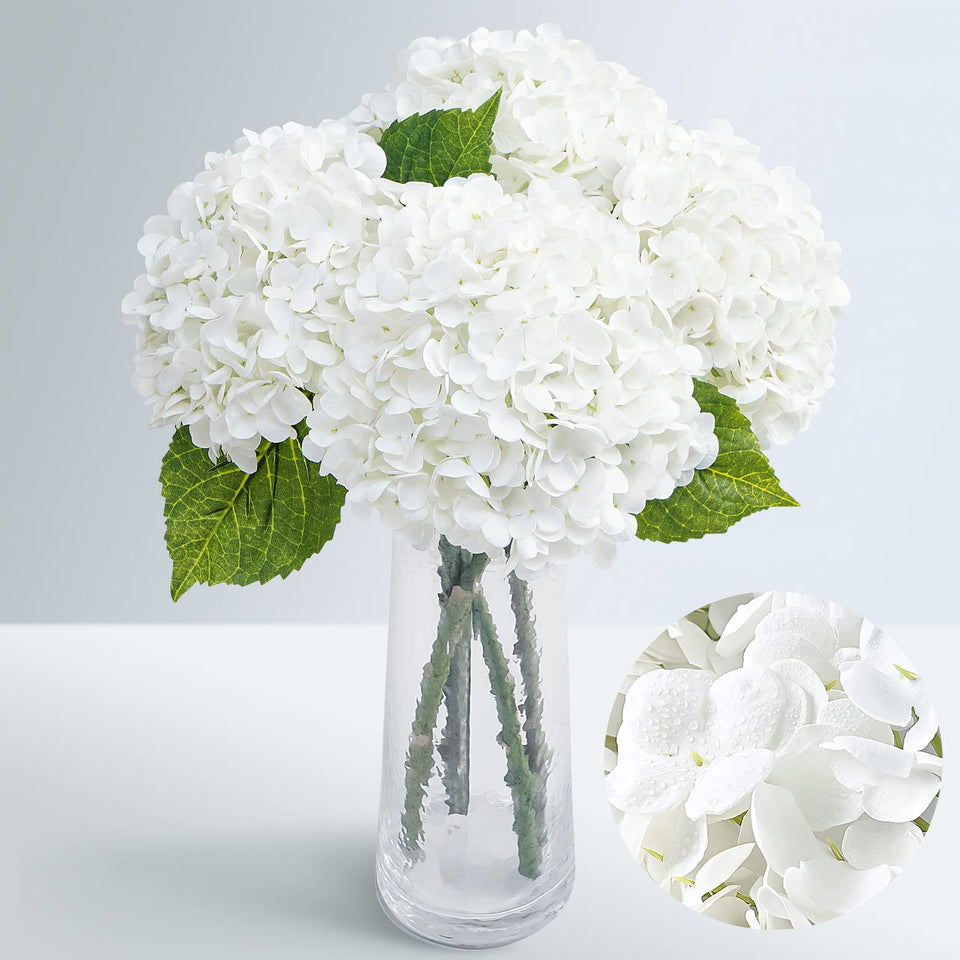 Waipfaru Real Touch Hydrangea flowers, four-piece set, for year-round decor