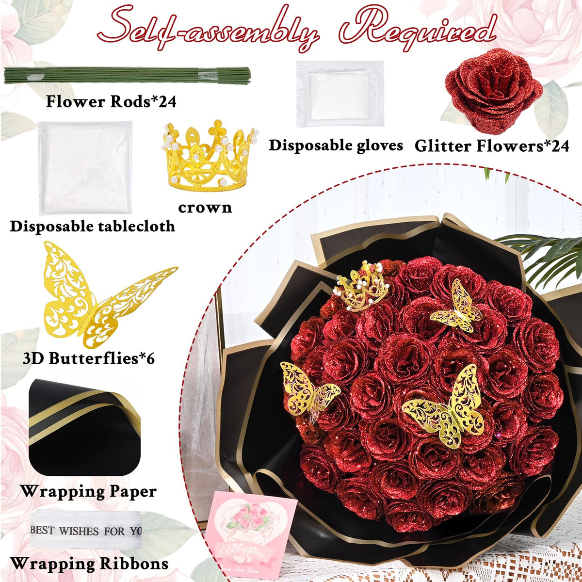 Waipfaru Rose bouquet ribbon-wrapping enhances presentation for special occasions.