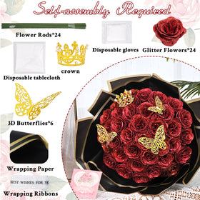 Waipfaru Rose bouquet ribbon-wrapping enhances presentation for special occasions.