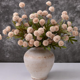Waipfaru silk pompon mum stems for elegant centerpieces.