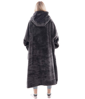 Waitu blanket hoodie with large pocket keeps remotes and snacks close