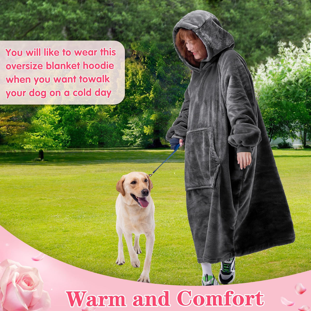Waitu blanket hoodie is machine-washable for easy care