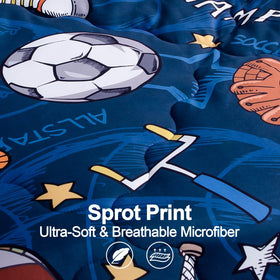 Wajade 3D baseball design on comforter adds energetic bed aesthetics for children.