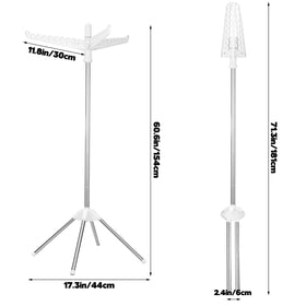 WAKCCIL-27-hanger-holes-drying-tree keeps garments evenly spaced for air flow.