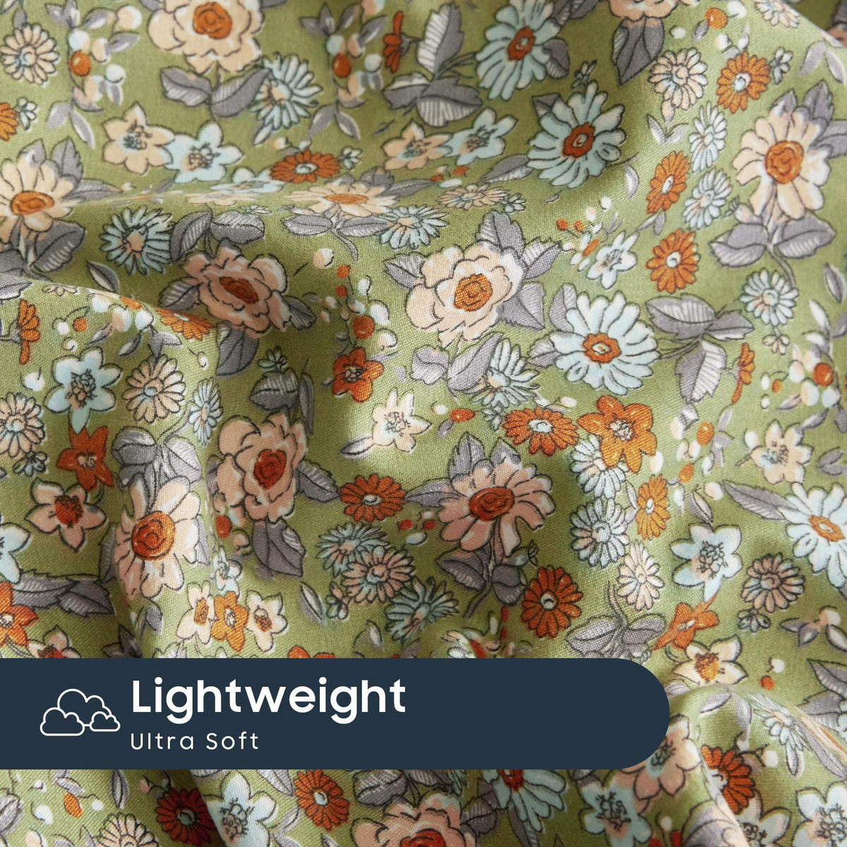 Wake In Cloud coquette aesthetic olive green bedroom sheets.