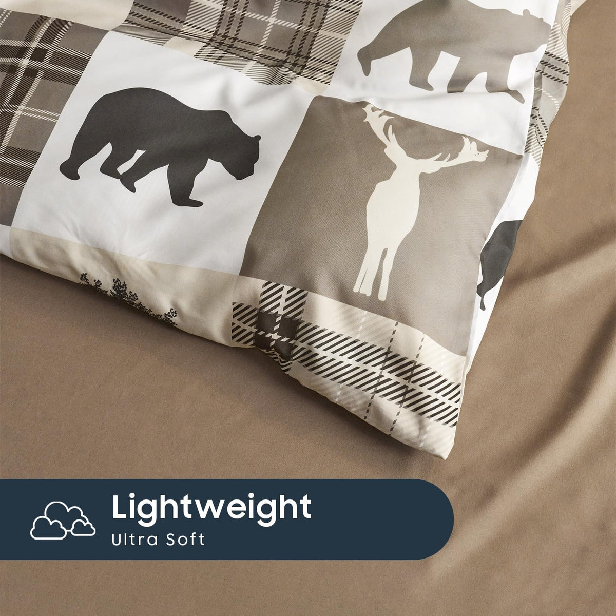 Wake In Cloud easy-care bedding is machine washable for quick refresh.