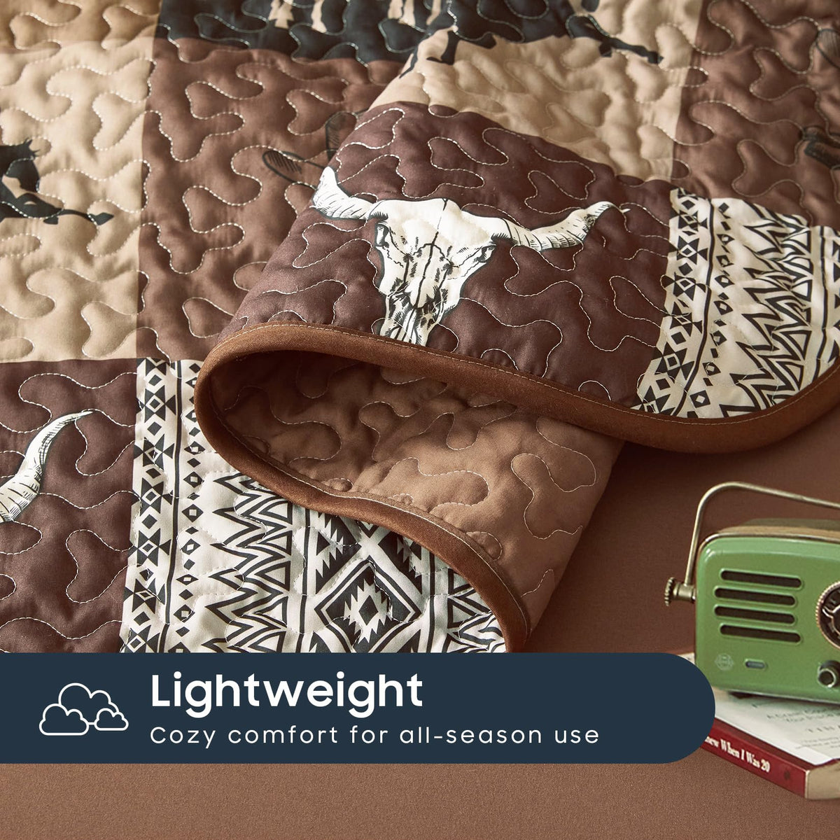 Wake In Cloud machine-washable quilt set is easy to care for and quick to refresh