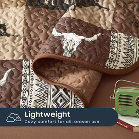 Wake In Cloud machine-washable quilt set is easy to care for and quick to refresh