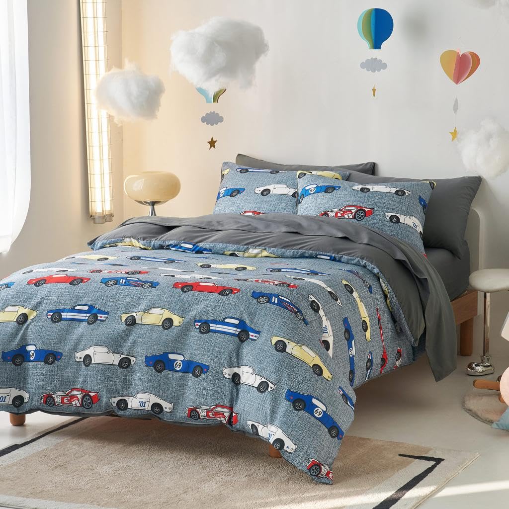 Wake In Cloud race car pattern detail highlighting vibrant color palette and playful design