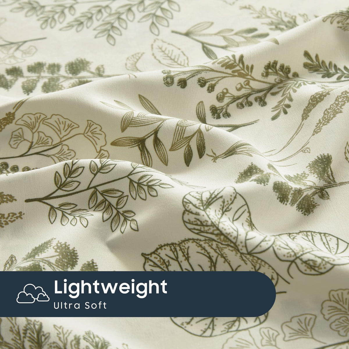 Wake In Cloud easy-care fabric supports cold washes and gentle drying