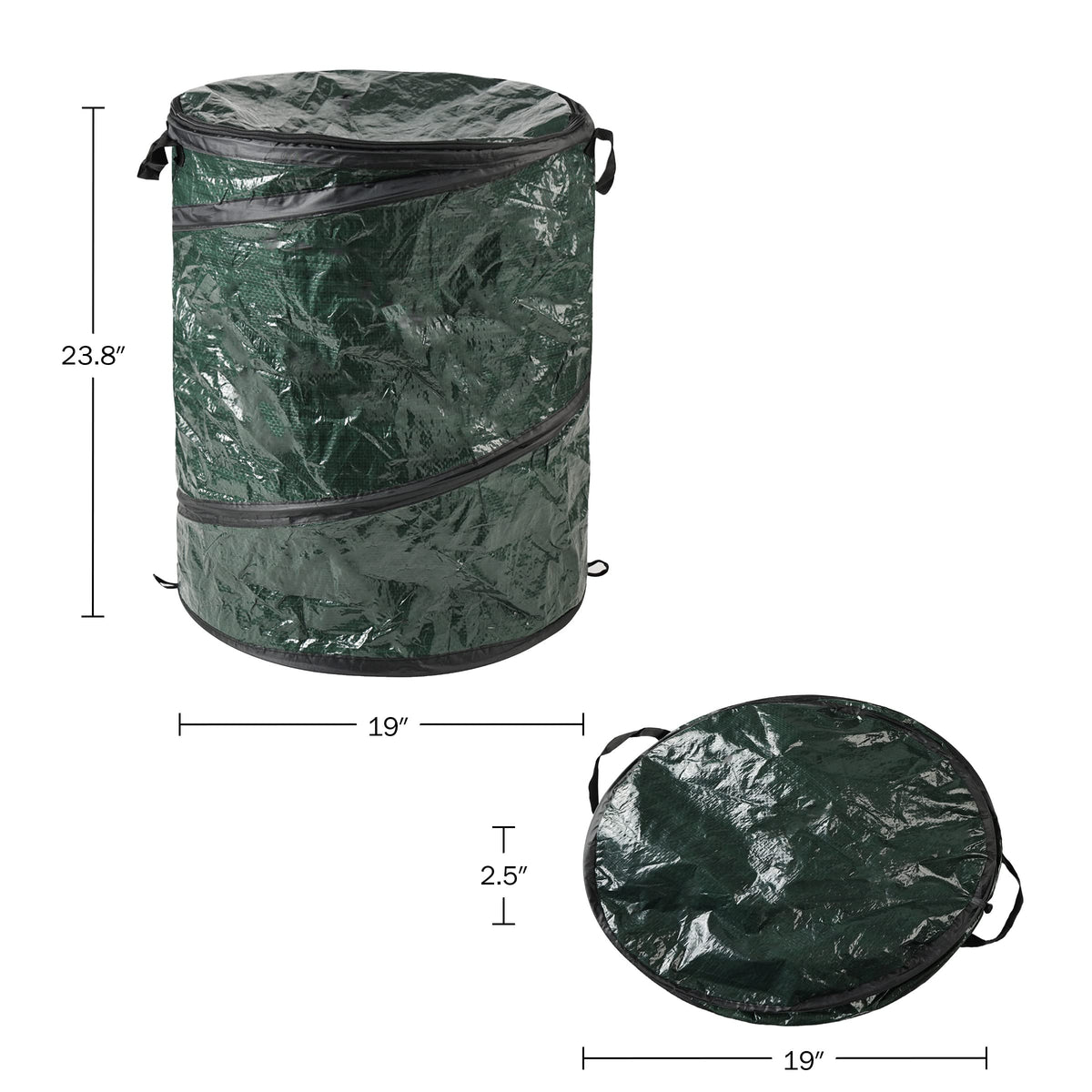 Wakeman 29.5-gallon capacity open can ready for yard waste or parties