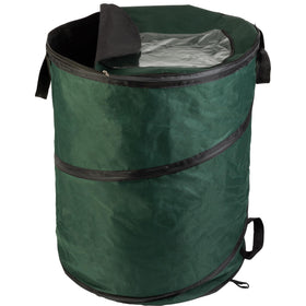 Wakeman Outdoors 46-gallon collapsible trash can ready for outdoor use and storage