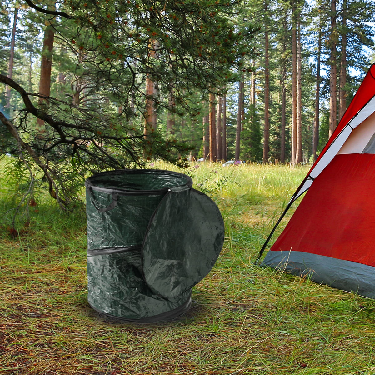 Wakeman outdoor trash cans designed for yard work and camping
