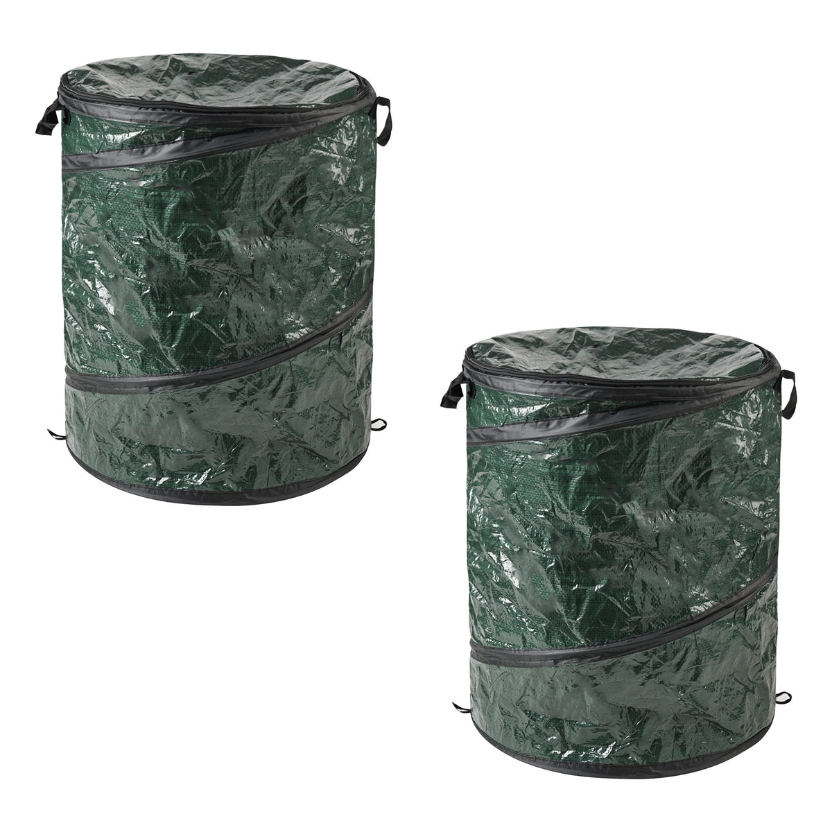 Wakeman pop-up trash cans in full-size use for campsite cleanup