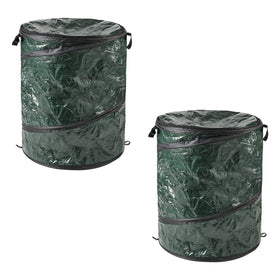 Wakeman pop-up trash cans in full-size use for campsite cleanup