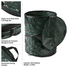 Wakeman trash cans with grab handles for easy transport