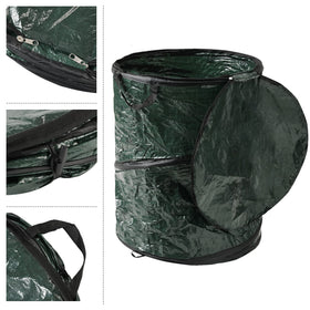 Wakeman trash cans with zippered lid secure for outdoor use
