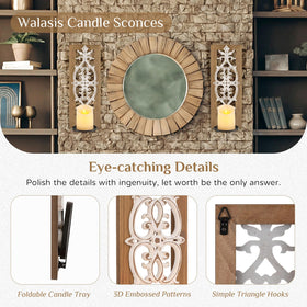 Walasis 15.8 inch candle tray sconce for versatile wall displays