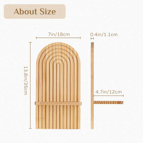 Walasis solid wood arch candle sconce providing sturdy support for candles.