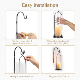 Walasis sturdy base plate keeps lantern stable on patios or mantels