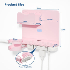 WALfuyao pink bedside shelf cup holder for drinks within reach