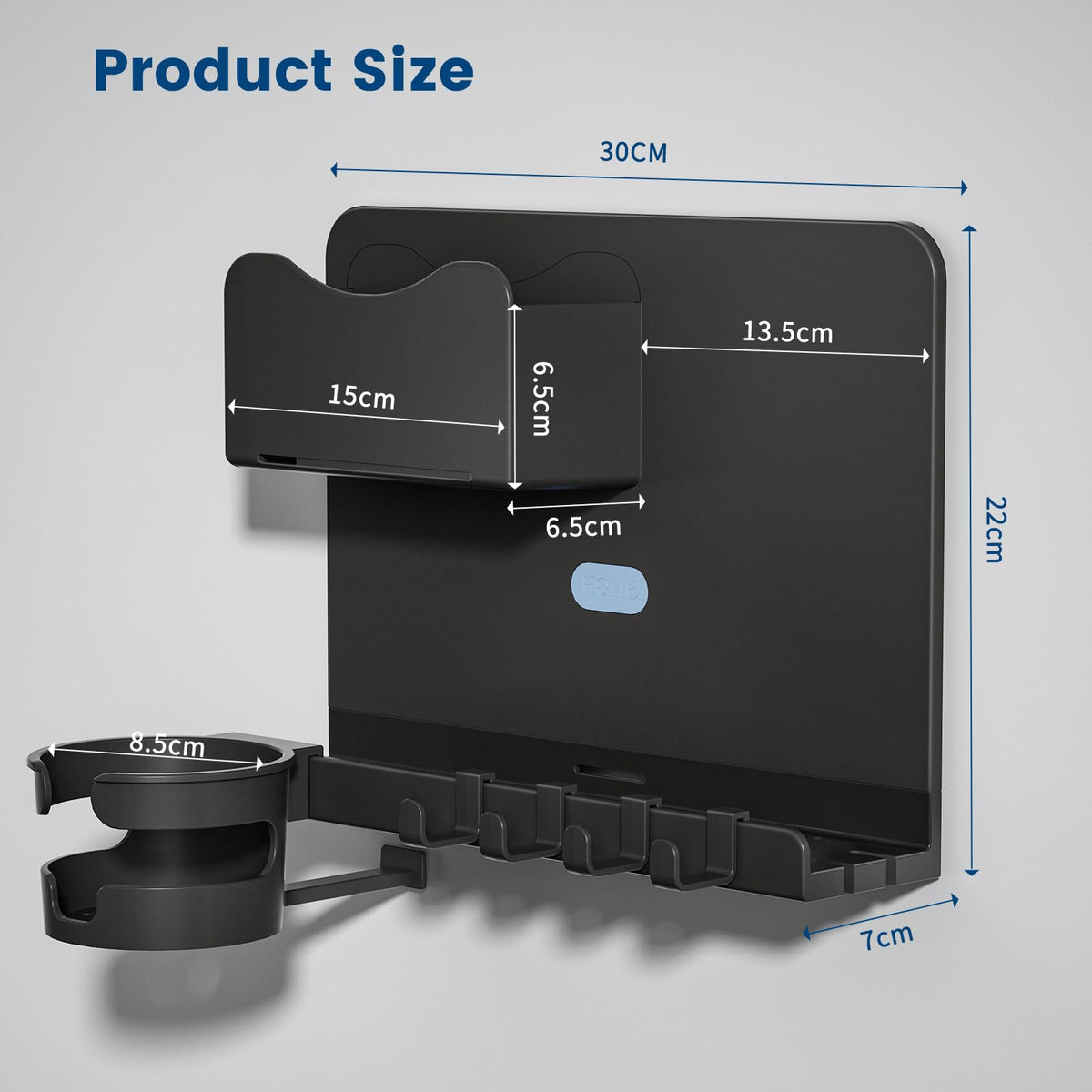 WALfuyao stick-on organizer saves counter space in bedrooms.